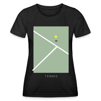 Tennis Art - Frauen Funktions-T-Shirt - Schwarz - Vorne - AI Model Female 172 light (172cm)