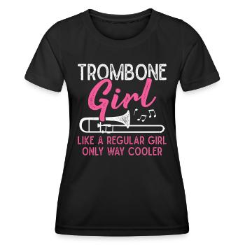 Trombone Girls Brass Band Tromboniste - T-shirt sport Femme - noir - Devant - AI Model Female 172 light (172cm)