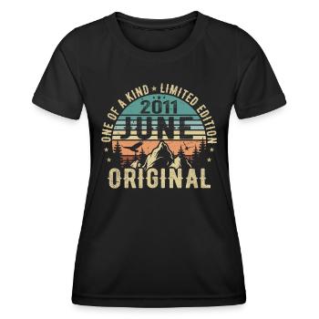 Legendär Seit Juni 2011 Geburtstag Geschenk 2011 - Frauen Funktions-T-Shirt - Schwarz - Vorne - AI Model Female 172 light (172cm)