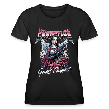Leidenschaftlicher Gläubiger Waffen Christ - Frauen Funktions-T-Shirt - Schwarz - Vorne - AI Model Female 172 light (172cm)