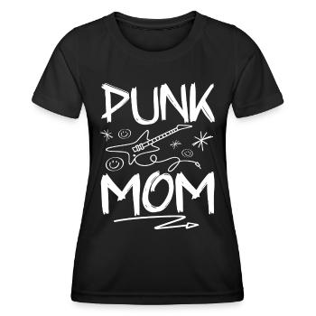 Mom Punk Rock - Frauen Funktions-T-Shirt - Schwarz - Vorne - AI Model Female 172 light (172cm)