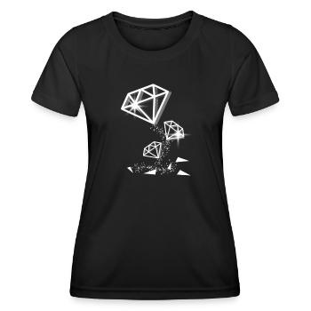 Falling Diamonds - Women's Functional T-Shirt - black - Front - AI Model Female 172 light (172cm)