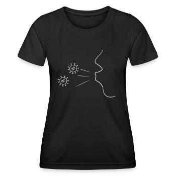 Virus corona - T-shirt sport Femme - noir - Devant - AI Model Female 172 light (172cm)