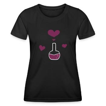 Chemie Kolben - Frauen Funktions-T-Shirt - Schwarz - Vorne - AI Model Female 172 light (172cm)