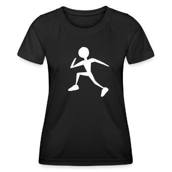 course sport - T-shirt sport Femme - noir - Devant - AI Model Female 172 light (172cm)