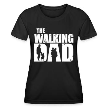 Papa Père Fête des PèreS LE PAPA QUI MARCHE - T-shirt sport Femme - noir - Devant - AI Model Female 172 light (172cm)