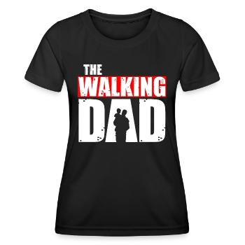 Papa Père Fête des PèreS LE PAPA QUI MARCHE - T-shirt sport Femme - noir - Devant - AI Model Female 172 light (172cm)