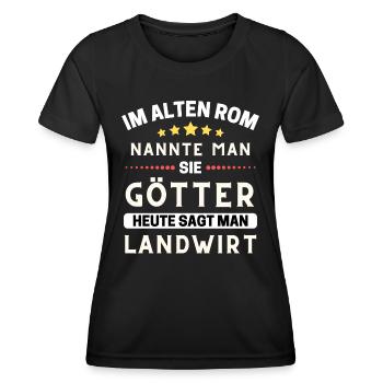 Im alten Rom waren Sie Götter. Heute Landwirt - Frauen Funktions-T-Shirt - Schwarz - Vorne - AI Model Female 172 light (172cm)