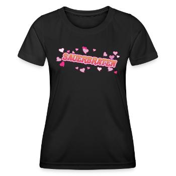 Sauerbraten ein Design für den Braten Fan - Frauen Funktions-T-Shirt - Schwarz - Vorne - AI Model Female 172 light (172cm)