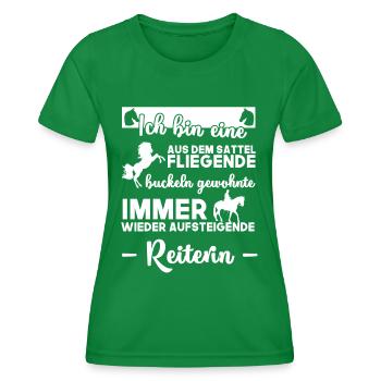 Die Reiterin - Frauen Funktions-T-Shirt - Kelly Green - Vorne - AI Model Female 172 dark (172cm)
