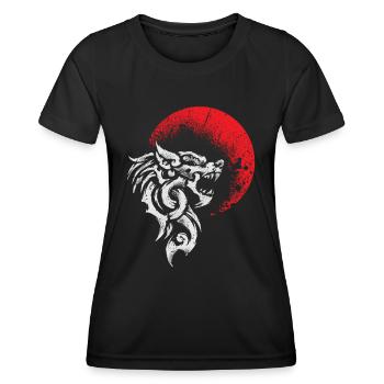 Viking Wolf Fenrir - Norse Mythology - Women's Functional T-Shirt - black - Front - AI Model Female 172 light (172cm)