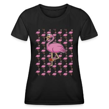 Tenue de tennis de table Chat femme - T-shirt sport Femme - noir - Devant - AI Model Female 172 light (172cm)