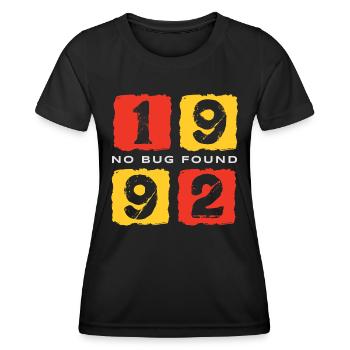 Vintage anniversary 30 years born in 1992 - Women's Functional T-Shirt - black - Front - AI Model Female 172 light (172cm)