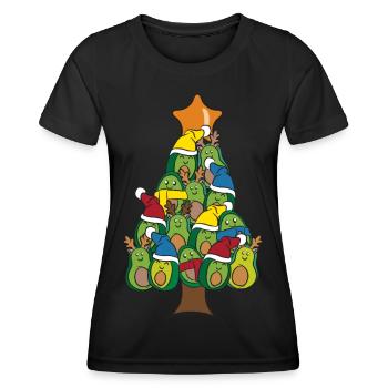 Avocat de Noël Arbre de Noël Arbre de Noël - T-shirt sport Femme - noir - Devant - AI Model Female 172 light (172cm)