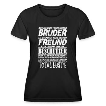 Fantastischen Bruder Freund Beschützer - Frauen Funktions-T-Shirt - Schwarz - Vorne - AI Model Female 172 light (172cm)