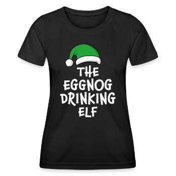 Der Eierlikör Trinkelfe - Frauen Funktions-T-Shirt - Schwarz - Vorne - AI Model Female 172 light (172cm)