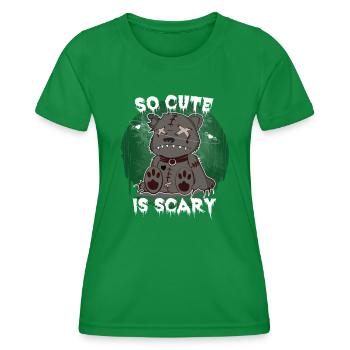 L’ours en peluche laid si mignon fait peur à Geschen - T-shirt sport Femme - vert - Devant - AI Model Female 172 dark (172cm)