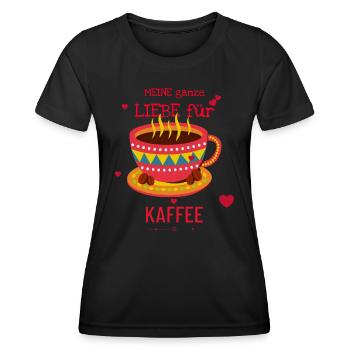 All my love for coffee - Women's Functional T-Shirt - black - Front - AI Model Female 172 light (172cm)