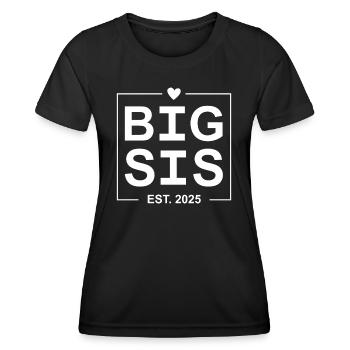 Big Sis Est 2025 - Frauen Funktions-T-Shirt - Schwarz - Vorne - AI Model Female 172 light (172cm)