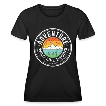 aventure - T-shirt sport Femme - noir - Devant - AI Model Female 172 light (172cm)