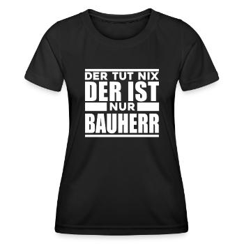 Bauherr - Frauen Funktions-T-Shirt - Schwarz - Vorne - AI Model Female 172 light (172cm)