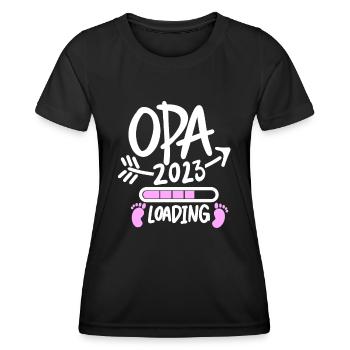 Opa 2023 loading - Frauen Funktions-T-Shirt - Schwarz - Vorne - AI Model Female 172 light (172cm)