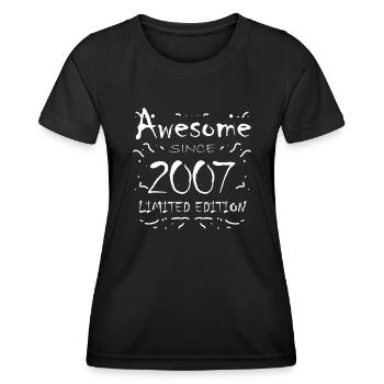 2007 - Millésime 2007 - Fantastique depuis 2007 - T-shirt sport Femme - noir - Devant - AI Model Female 172 light (172cm)