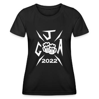 2022 Junggesellenabschied - Frauen Funktions-T-Shirt - Schwarz - Vorne - AI Model Female 172 light (172cm)