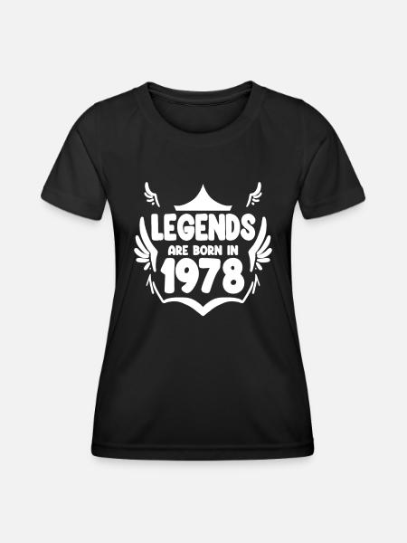 1978 - Syntynyt 1978 - Syntymävuosi 1978 - Naisten tekninen t-paita - musta
