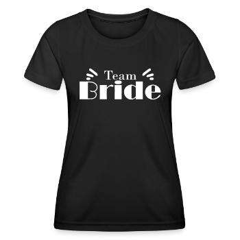 Team Bridal Wedding Celebration - Women's Functional T-Shirt - black - Front - AI Model Female 172 light (172cm)