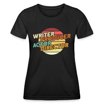 Filmmaker Action Director - Women's Functional T-Shirt - black - Front - AI Model Female 172 light (172cm)