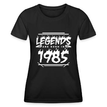 1985 - Born 1985 - Built in 1985 - Legend - Women's Functional T-Shirt - black - Front - AI Model Female 172 light (172cm)