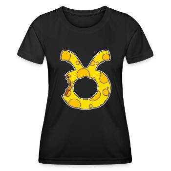 Sternzeichen Stier Symbol - Frauen Funktions-T-Shirt - Schwarz - Vorne - AI Model Female 172 light (172cm)