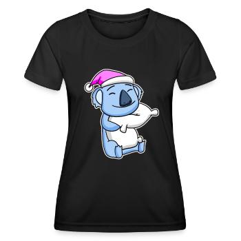 Koala Bear Tired Sleeping Sleeping Girl - Women's Functional T-Shirt - black - Front - AI Model Female 172 light (172cm)