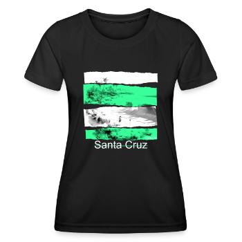 Chemise Santa Cruz Vintage Rétro 70s 80s CA - T-shirt sport Femme - noir - Devant - AI Model Female 172 light (172cm)