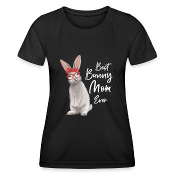 Meilleur lapin maman Ever Lapins Mère Lapin Rengaine - T-shirt sport Femme - noir - Devant - AI Model Female 172 light (172cm)