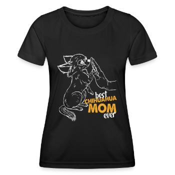 Best Chihuahua Mom Ever Chihuahua Mama - Frauen Funktions-T-Shirt - Schwarz - Vorne - AI Model Female 172 light (172cm)