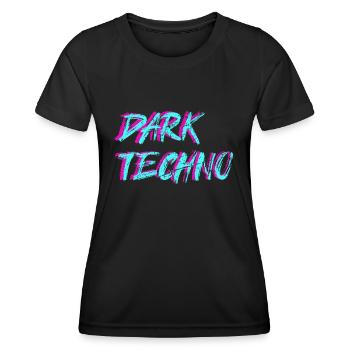 Darktechno Techno Tekke Raver Party Techno Girl - Frauen Funktions-T-Shirt - Schwarz - Vorne - AI Model Female 172 light (172cm)
