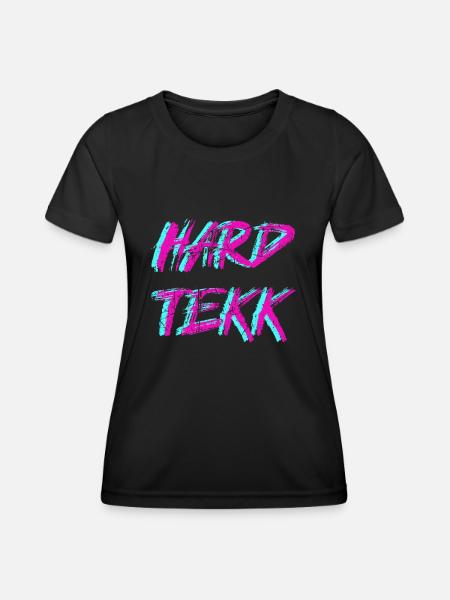 Hard Tekk Hardtekk - Frauen Funktions-T-Shirt - Schwarz