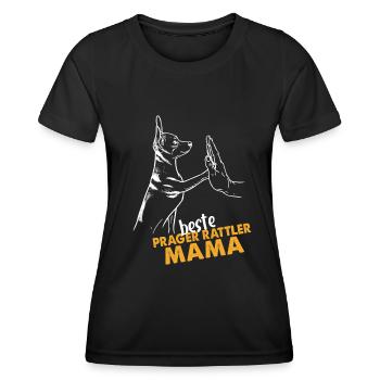 Prager Rattler Mama - Frauen Funktions-T-Shirt - Schwarz - Vorne - AI Model Female 172 light (172cm)