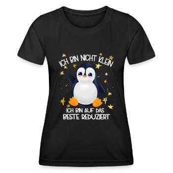 Ich bin nicht klein ich bin aufs beste reduziert - Frauen Funktions-T-Shirt - Schwarz - Vorne - AI Model Female 172 light (172cm)