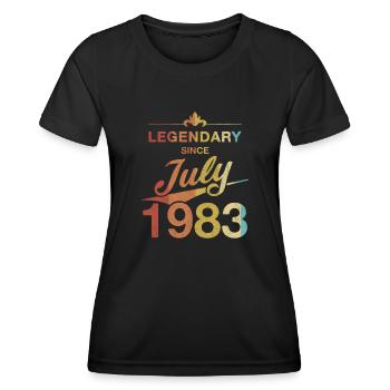 40th birthday Legendary July 1983 Year 83 - Women's Functional T-Shirt - black - Front - AI Model Female 172 light (172cm)