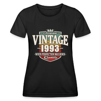 Vintage 1993 - Women's Functional T-Shirt - black - Front - AI Model Female 172 light (172cm)