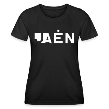 JAÉN – Andalusia – Spain - Women's Functional T-Shirt - black - Front - AI Model Female 172 light (172cm)