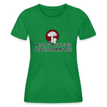 Mushroom pickers Looking for mushrooms - Women's Functional T-Shirt - kelly green - Front - AI Model Female 172 dark (172cm)