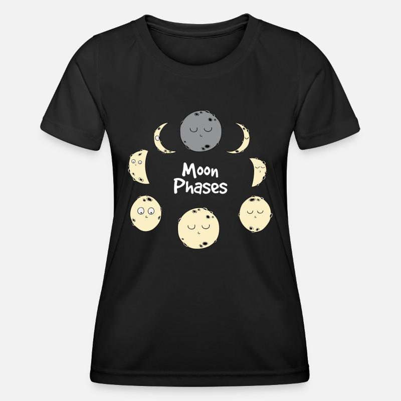 Moon Phases - Women's Functional T-Shirt - black