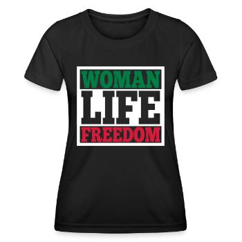 Women life freedom iran - Frauen Funktions-T-Shirt - Schwarz - Vorne - AI Model Female 172 light (172cm)