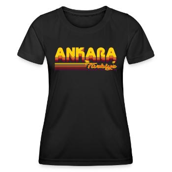 Ankara, Urlaubsdesign der türkischen Hauptstadt - Frauen Funktions-T-Shirt - Schwarz - Vorne - AI Model Female 172 light (172cm)