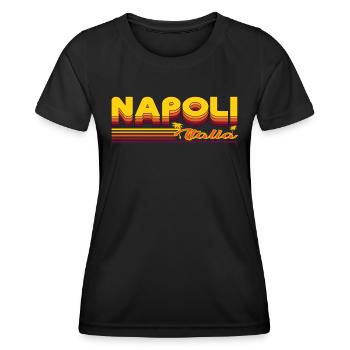 Naples, design estival cool de Naples - T-shirt sport Femme - noir - Devant - AI Model Female 172 light (172cm)