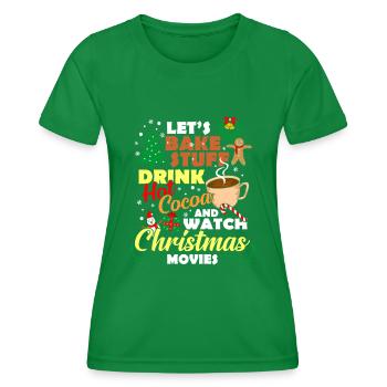 Chocolat chaud au cacao de Noël Chocolat chaud - T-shirt sport Femme - vert - Devant - AI Model Female 172 dark (172cm)